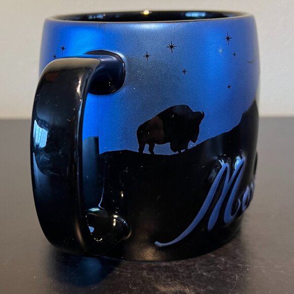 Americaware MONTANA NIGHT SKY Souvenir Oversized Mug ~ Metallic Blue and Black - Picture 9 of 14
